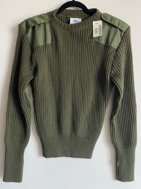 Vintage Army Military Commando Olive DSCP Valor Collection Wool Sweater 40